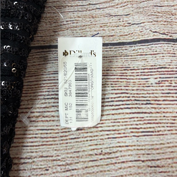 Calvin Klein Black and Purple Sequin Midi Dress - Picture 4 of 4